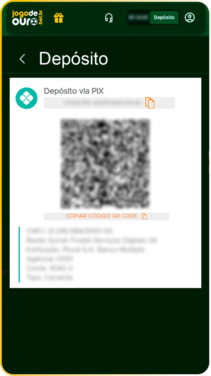 Pague pelo seu banco no Jogo de Ouro.
