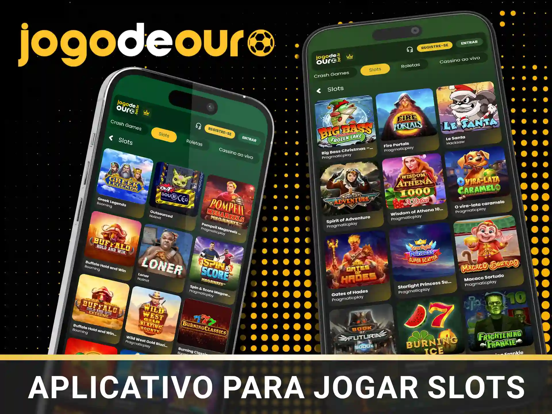 Jogue slots no aplicativo móvel Jogo de Ouro.