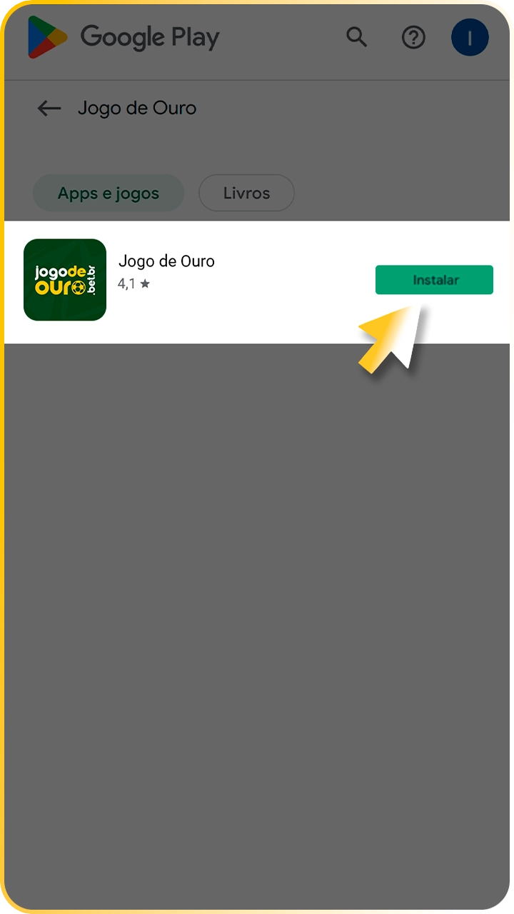 Baixe o app Android oficial Jogo de Ouro.